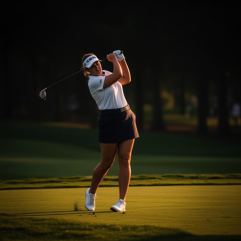 Live broadcast of golfer with AI product detection overlays