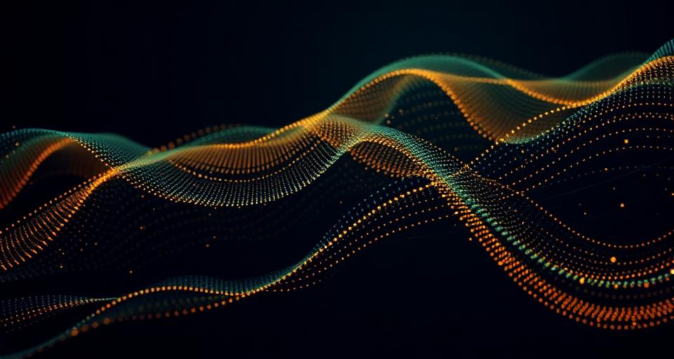 Neural network visualization representing AI data flow